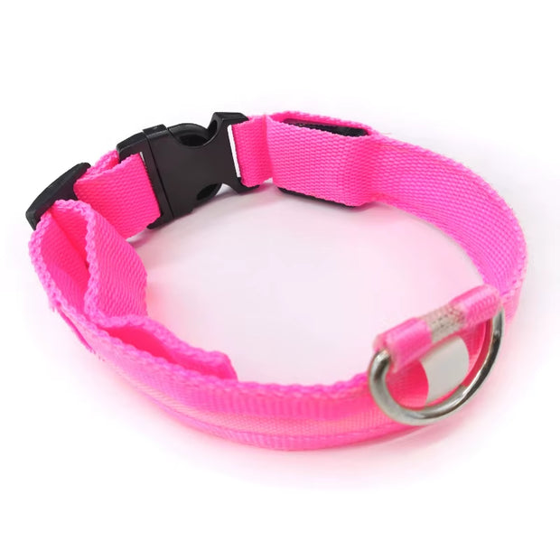 LED Dog Collar Dog Safety Night Light Flashing Necklace Fluorescent Collars Pet Supplies Collar LED Lights Up