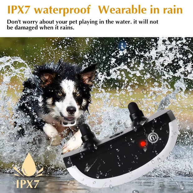 2 in 1 Wireless Electronic Dog Fence System & Remote Training Collar Beep Shock Vibration and Pet Containment for All Size Puppy