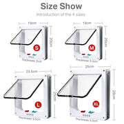 Smart Pet Door 4 Way Locking Security Lock ABS Plastic Dog Cat Flap Door Controllable Switch Direction Doors Small Pet Supplies