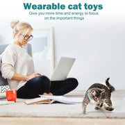 Rechargeable LED Cat Collar with Interactive Laser Toy for Cats & Dogs - Electronic Pet Teaser Collar