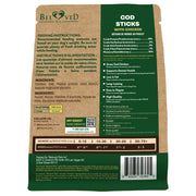 Cod Sticks Dog Treats Chicken Wrapped - All Natural Rawhide - Free & Grain Free Long Lasting Chews for Large & Small Dogs - Support Healthy Teeth & Skin Coat
