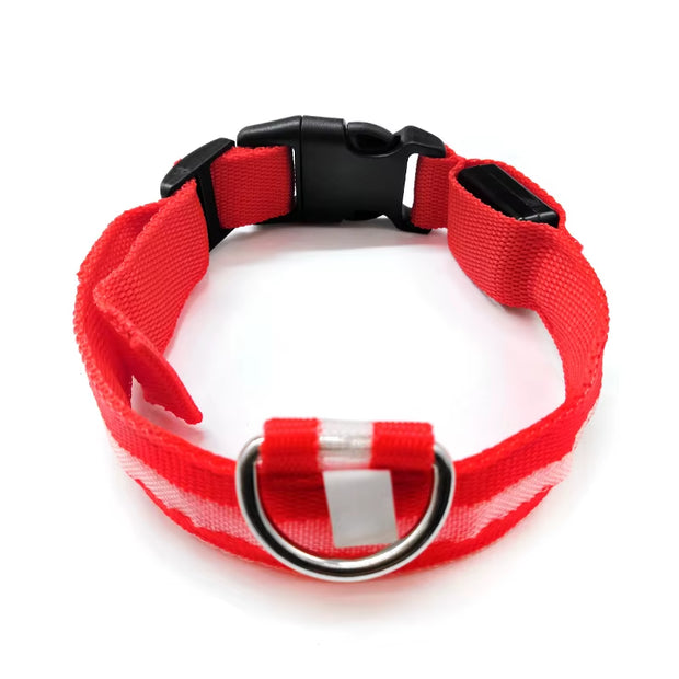 LED Dog Collar Dog Safety Night Light Flashing Necklace Fluorescent Collars Pet Supplies Collar LED Lights Up
