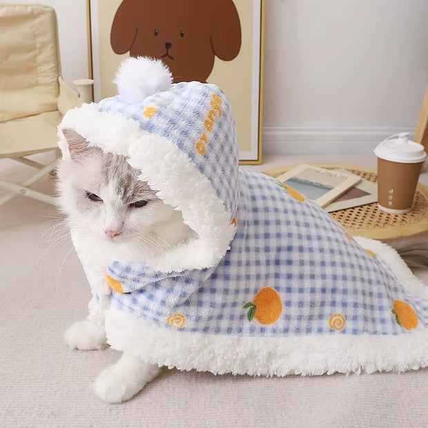 Autumn Winter Pet Dog Clothes Cloak Blanket French Bulldog Puppy Warm Windproof Jacket Sweaters for Small Dog Chihuahua Dog Coat