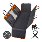 Hard Bottom Dog Car Seat Cover Waterproof Dog Car Seat Covers with Mesh Window, Scratch Prevent Antinslip Dog Car Hammock