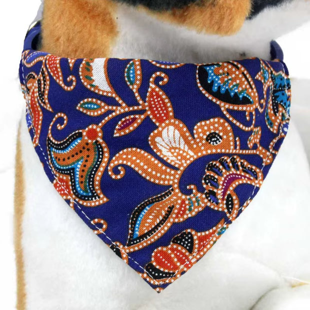 Japanese Style Dog Bandanas Cotton Washable Pet Bandanas Scarf Bow Ties Collar Cat XS-L Dog Scarf Dog Accessories