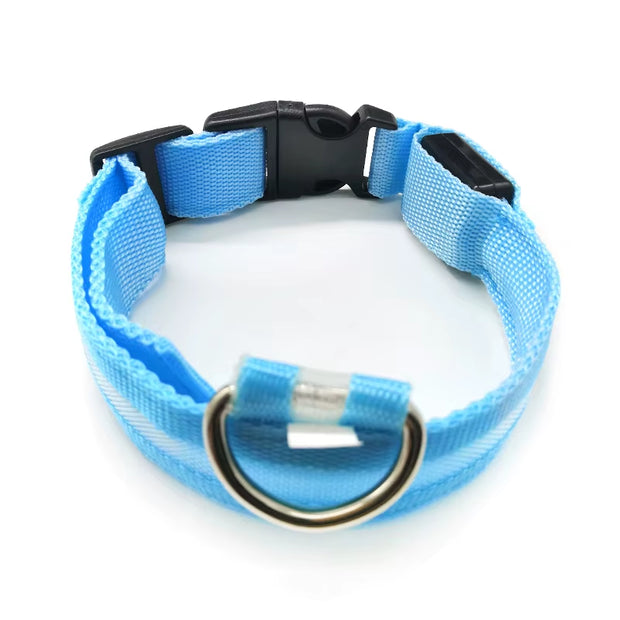 LED Dog Collar Dog Safety Night Light Flashing Necklace Fluorescent Collars Pet Supplies Collar LED Lights Up