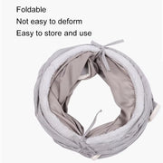 Cat Tunnels for Indoor Cats Collapsible Cat Toys Play Tube 3 Ways S Shape Cat Tunnel Grey Suede Pet Crinkle Tunnels with Ball