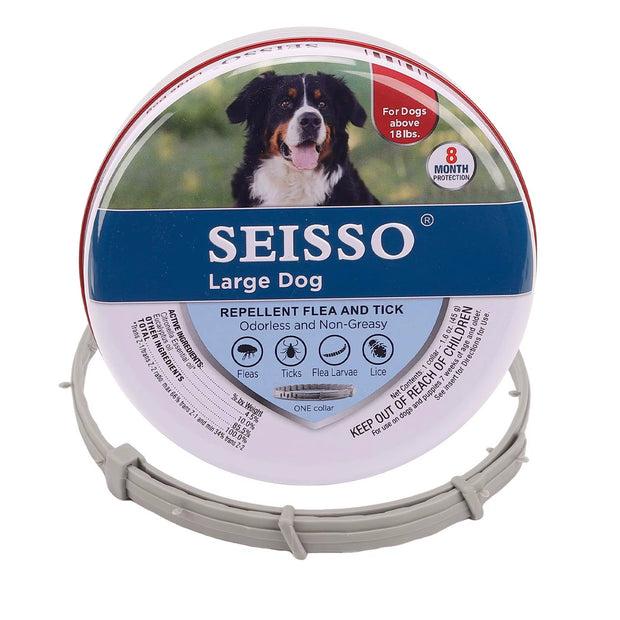 Pet Flea and Tick Collar for Dogs Cats up to 8 Month Flea Tick Prevention Collar Anti-Mosquito & Insect Repellent Puppy Supplies