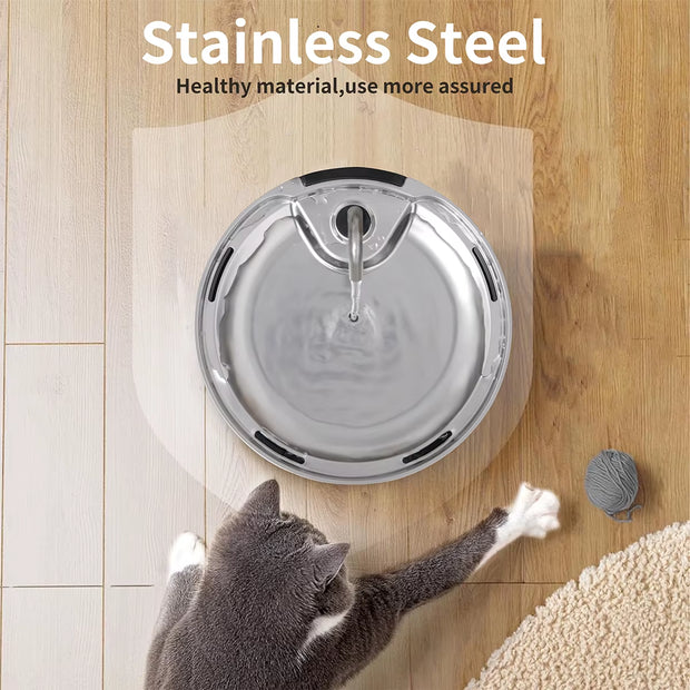 3L Cats Automatic Water Fountain with Transparent Window Ultra Silent Cat Drinking Water Fountain Mute Pet Dog Water Feeder
