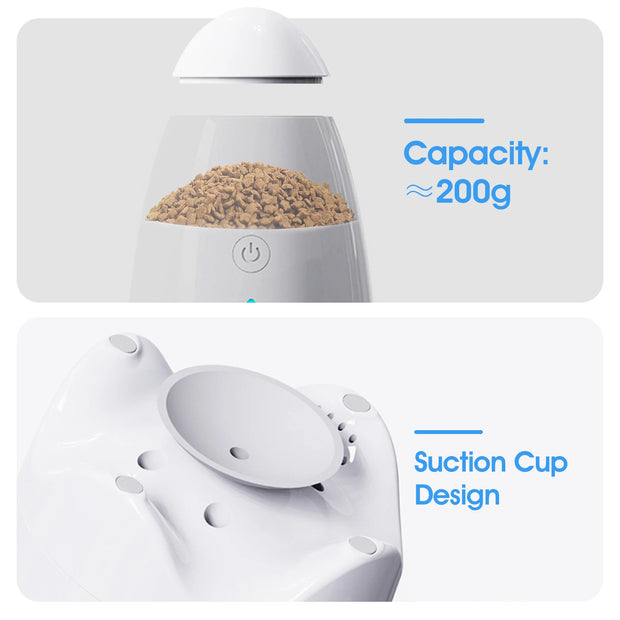Smart 1080P Small Dog Camera with Treat Dispenser 180°View Pet Treat Tossing Dog Camera with Phone App 2 Way Audio Android & Ios