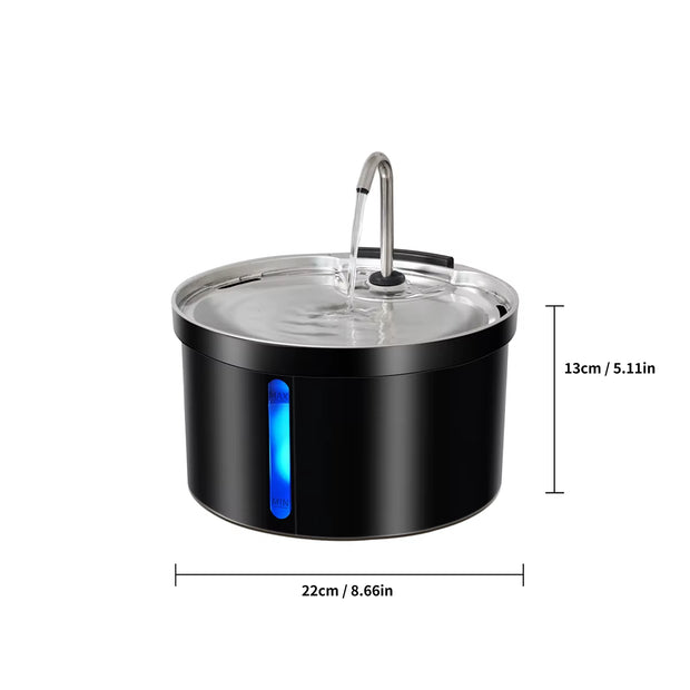 3L Cats Automatic Water Fountain with Transparent Window Ultra Silent Cat Drinking Water Fountain Mute Pet Dog Water Feeder