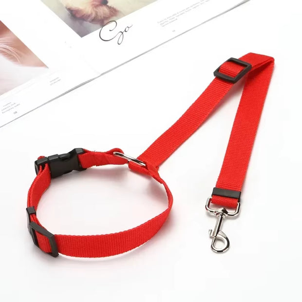 Pet Dog and Cat Seat Belt Car Headrest Restraint Adjustable Safety Rope Car Seat Belt Dog Accessorie for Small Dogs Pet Supplies