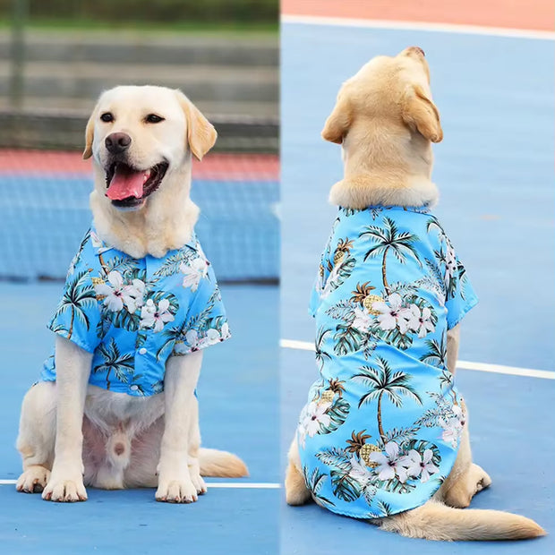 XL-5XL Hawaii Style Cute Spring T-Shirts Comfortable Pet Shirt for Medium Large Dog Puppy Pet Clothes Breathable Pet T-Shirt