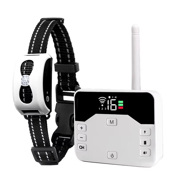 2 in 1 Wireless Electronic Dog Fence System & Remote Training Collar Beep Shock Vibration and Pet Containment for All Size Puppy