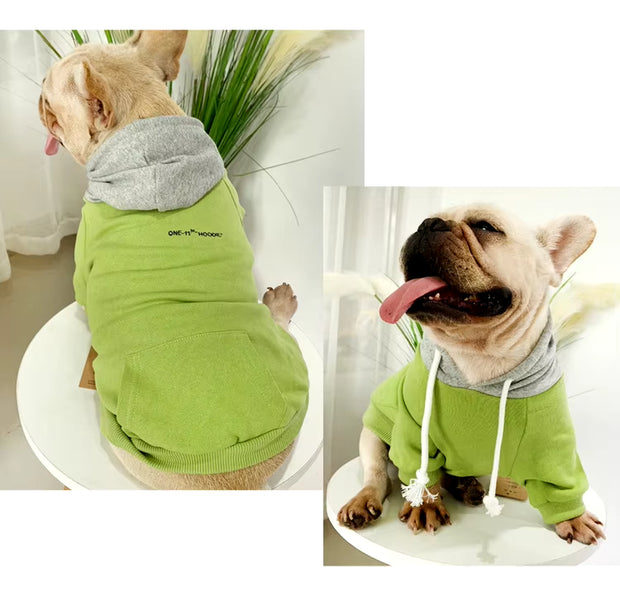 Miflame Casual Dog Matching Owner Set French Bulldog Corgi Pug Hoodies Small Dogs and Owner Matching Outfits Family Pet Clothes