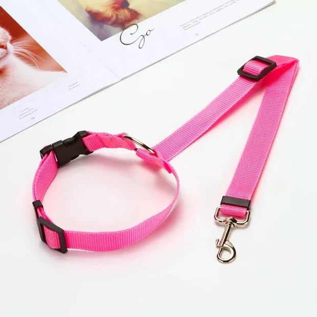 Pet Dog and Cat Seat Belt Car Headrest Restraint Adjustable Safety Rope Car Seat Belt Dog Accessorie for Small Dogs Pet Supplies