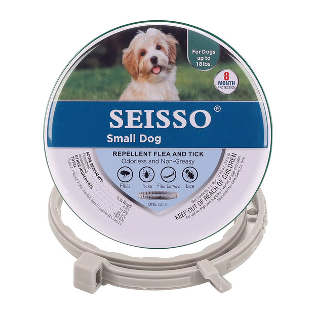 Pet Flea and Tick Collar for Dogs Cats up to 8 Month Flea Tick Prevention Collar Anti-Mosquito & Insect Repellent Puppy Supplies
