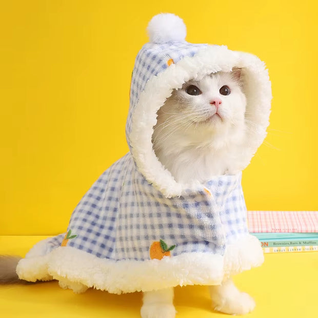 Autumn Winter Pet Dog Clothes Cloak Blanket French Bulldog Puppy Warm Windproof Jacket Sweaters for Small Dog Chihuahua Dog Coat